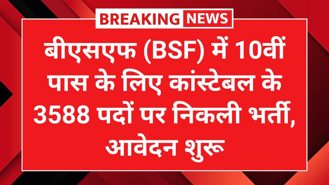 BSF Constable Tradesmen Bharti 2025